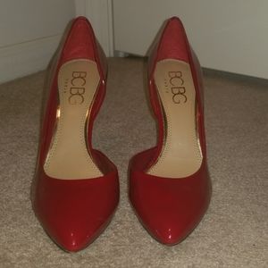 BCBG Pl-Jaze Red Patent Leather Pumps